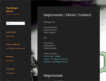 Tablet Screenshot of harbinger-music.com